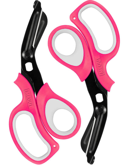 MEUUT 2 Pack Medical Scissors Trauma Shears for Left and Right Hand -Patented Bandage Scissors All Purpose with Non-Stick Blades, Surgical Grade Shears Stainless Steel EMT Scissors for Nurses EMT