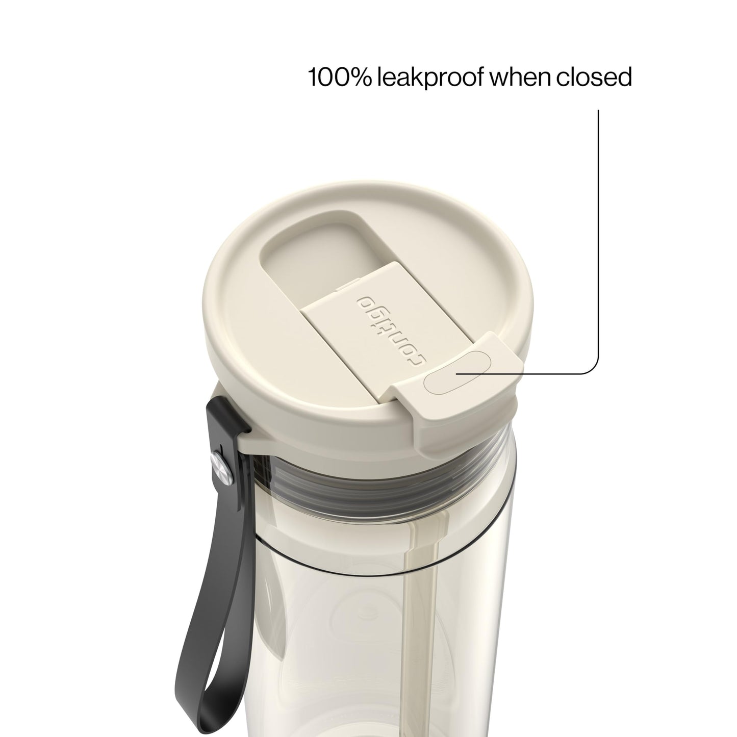 Contigo DualSip 24 oz Tritan Plastic Water Bottle with Carry Strap & 2-in-1 Leakproof Lid (Straw or Spout), BPA-Free, Dishwasher Safe
