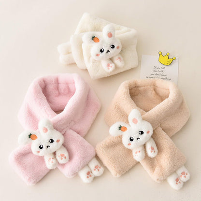 Winter Kinder Teens Cartoon Schal Flauschig Warm Weich Plüschschals Mädchen Jungen Verdicken Baby Outdoor Gehen Schal