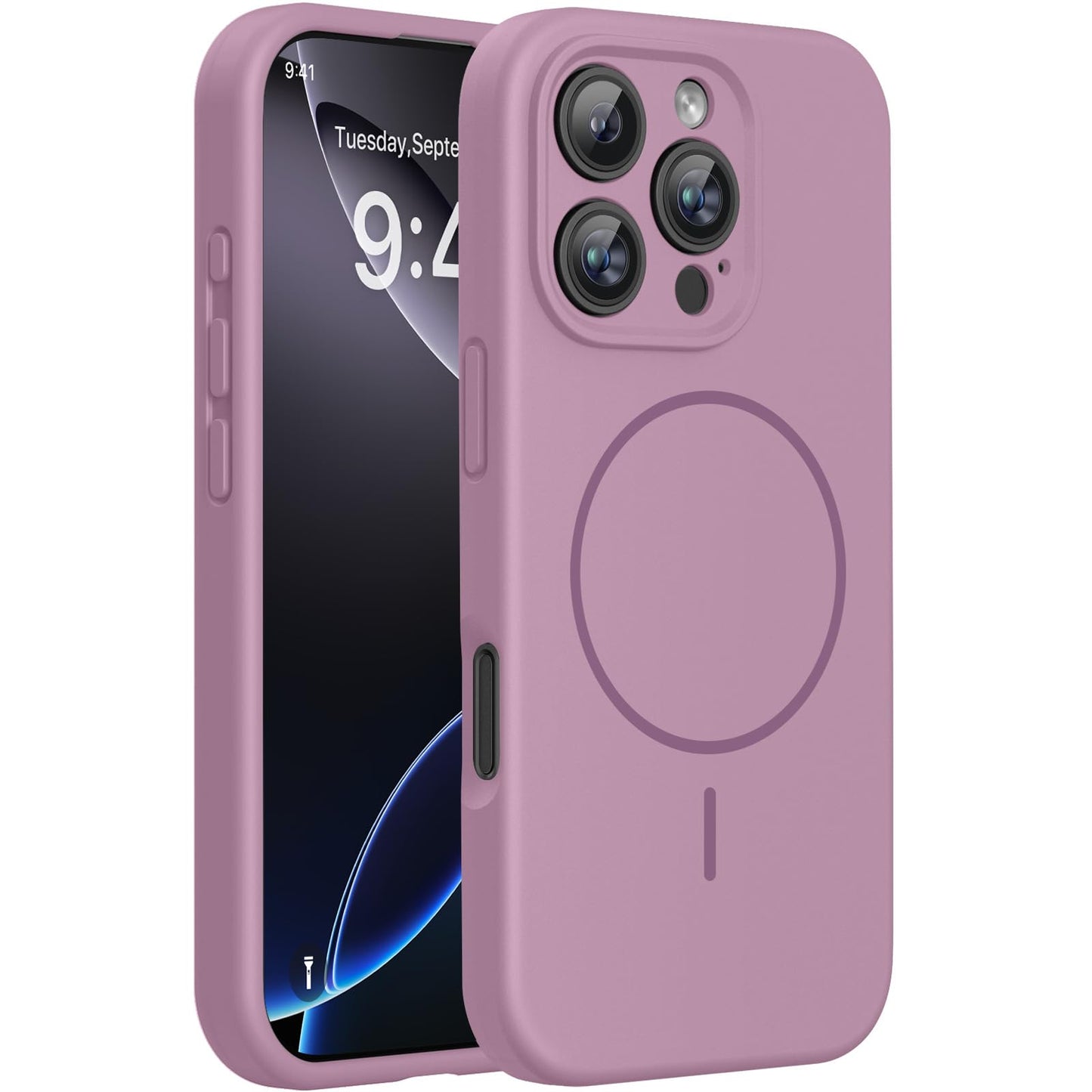 Miracase Magnetic for iPhone 17 Pro Case, Compatible with MagSafe, Integrated Silicone Camera Control Cover, 3.0mm Thicken Shockproof Drop Protection Phone Case for 17 Pro,Dark Blue