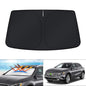 KUST Windshield Sun Shade for 2017-2026 Tesla Model Y/Model 3 Sunshade Accessories (Fit 2025-2026 Model Y Juniper / 2024 Model 3 Highland) Upgraded Foldable Sunshade, Blocks UV Rays Keep Car Cool