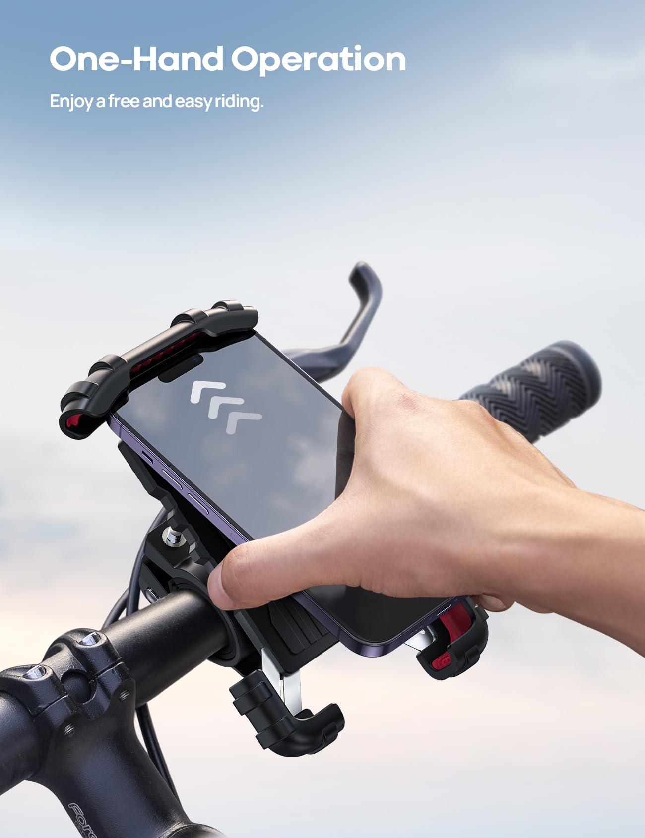 Lamicall Fahrrad Handyhalterung Motorrad Halterung - Motorrad Handyhalterung, Lenker Handy Klemme, Roller Handyclip Geschenke für iPhone 17 Air Pro Max, 16 15 Plus, S20, 4.7 bis 6.8 Zoll Smartphones