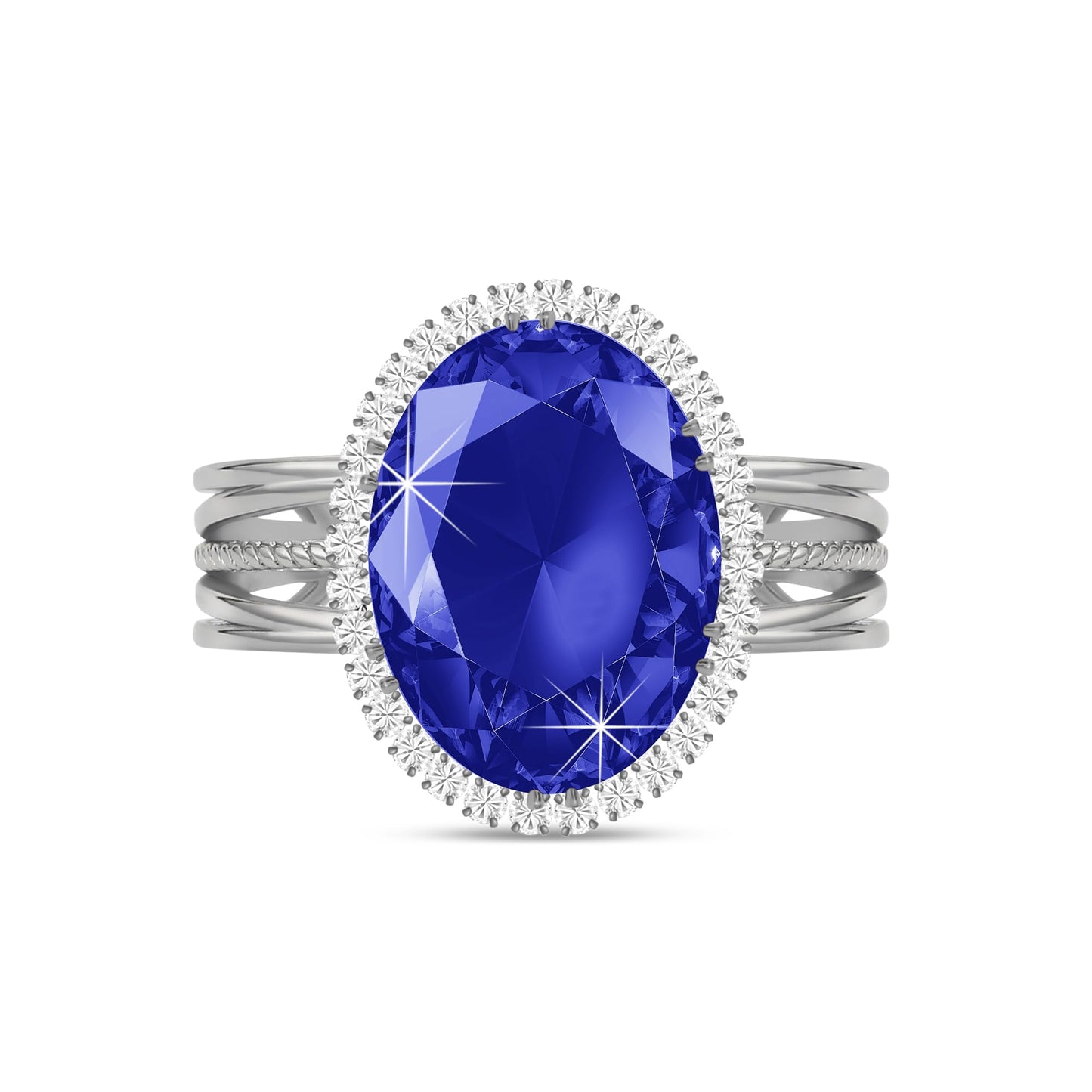 Linawe Birthstone Chunky Adjustable Rings for Women, Gold/Silver/Rose Gold Statement Rings, Imitation Diamond Fake Gemstone Crystal Cocktail Ring, Cubic Zirconia Costume Jewelry