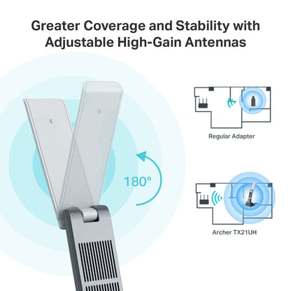 TP-Link AC1300 USB WiFi Adapter(Archer T3U)- 2.4G/5G Dual Band Wireless Network Adapter for PC Desktop, MU-MIMO WiFi Dongle, USB 3.0, Supports Windows 11, 10, 8.1, 8, 7, XP/Mac OS X 10.9-10.14
