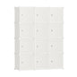 SONGMICS Cube Storage Organizer, Set of 16 Plastic Cubes, Closet Organizers and Storage, Room Organization, Bedroom Living Room, 12.2 x 48.4 x 48.4 Inches, Rustic Brown ULPC442A01