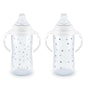 NUK First Choice Large Learner Cup 2.0, 10 oz. Sippy Cup with Handles, Spill Proof, Leak Proof Soft Straw Cup, 2-Pack