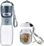 Cibaabo Dog Water Bottle with Food Container, Travel Puppy Water Bowl, Portable Pet Dispenser, Dog Gift Stuff Accessories Items, Puppy Essentials Necessities for Yorkie Cat Walking and Hiking