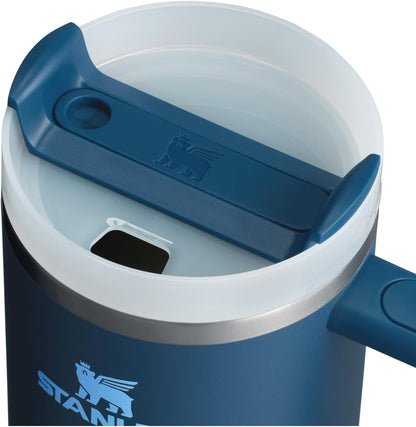 Vaso Stanley Quencher H2.0 con asa y pajita de 40 oz | Tapa Flowstate de 3 posiciones | Compatible con portavasos para viajes | Vaso térmico de acero inoxidable | Sin BPA | Arándano