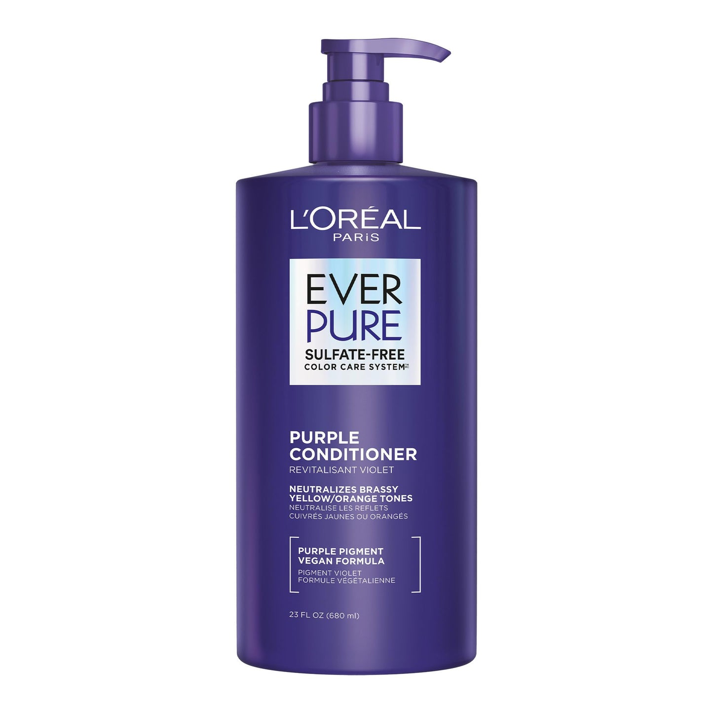 EverPure Sulfate-Free Lila Shampoo zur Nuancierung von blondem, gebleichtem, braun gefärbtem, silbernem und grauem Haar, mit violetten Pigmenten, 200 ml