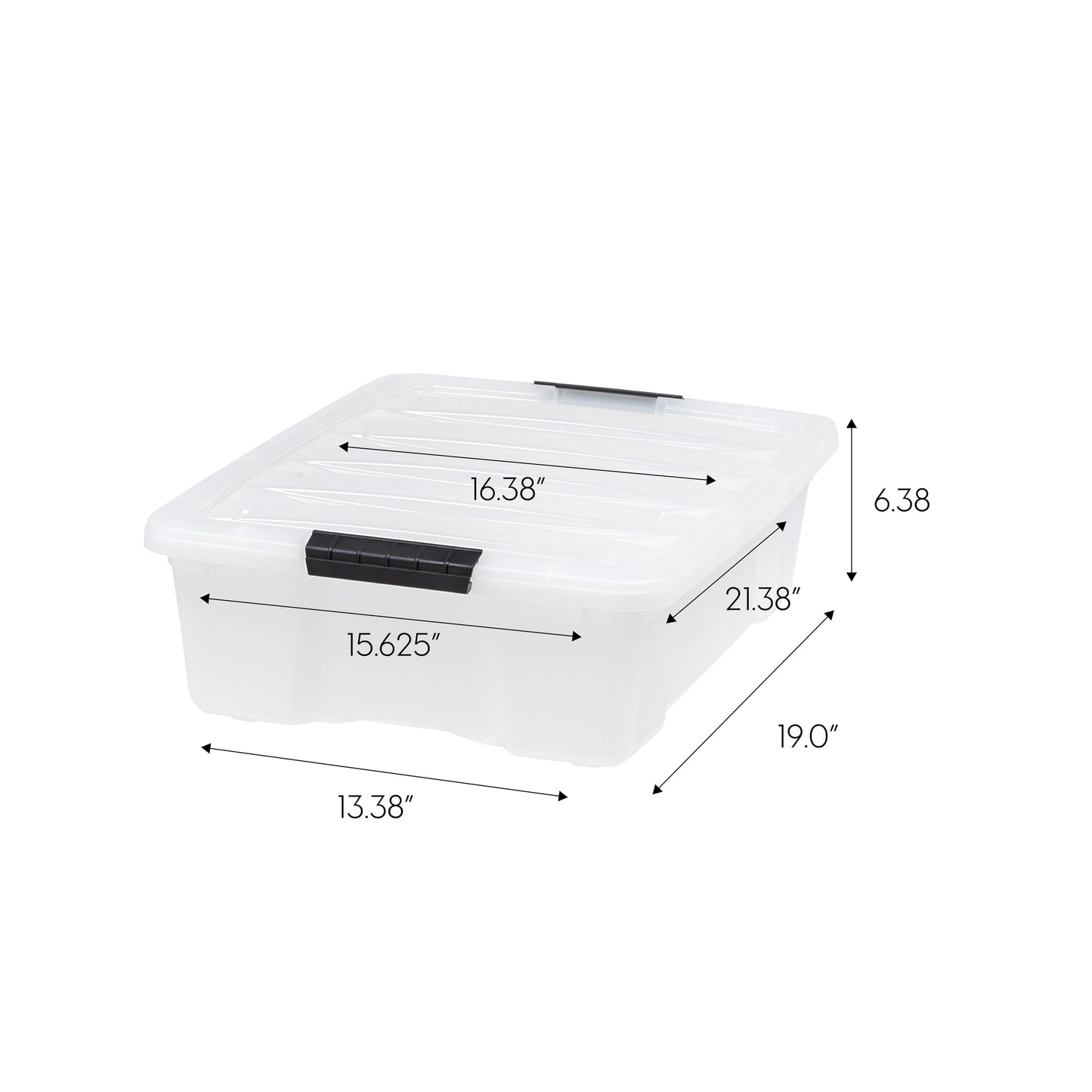 IRIS USA 6-Pack Clip Box with Latching Lids, 18 Quart Craft Storage Bins, Art & Writing Supply Containers for Home, Office & Classroom Organization