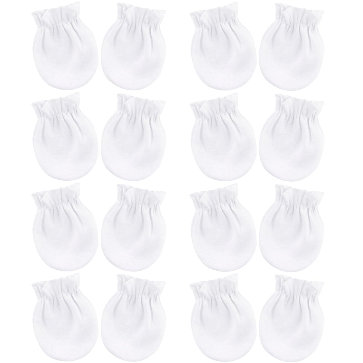 8 Pairs Solid White a
