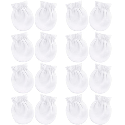 8 Pairs Solid White a