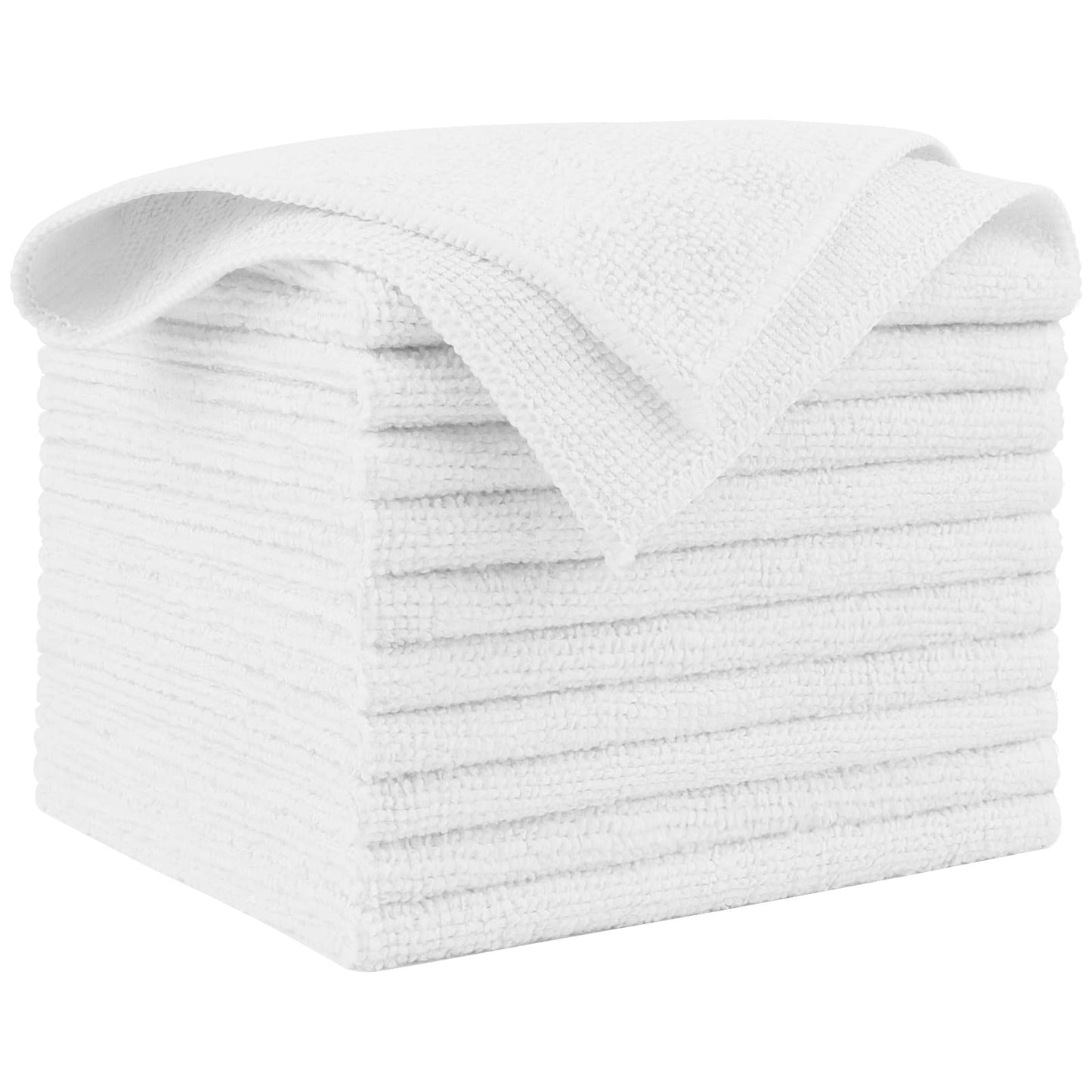 AIDEA Microfiber Cleaning Cloths-50PK, Microfiber Towels for Cars, Premium All-Purpose Car Cloth, Dusting Cleaning Rags, Absorbent Towels for SUVs, House, Kitchen, Window, Gift-12×12"