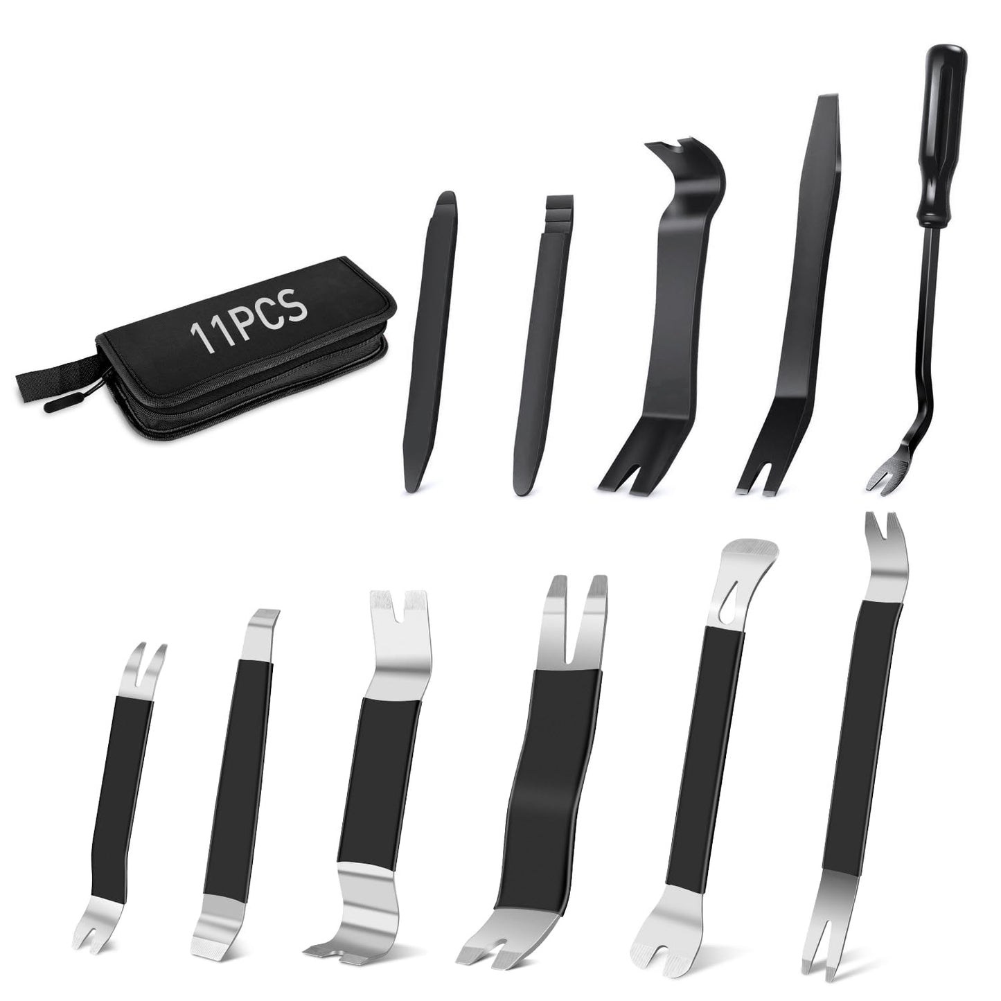 GOOACC 5PCS Auto Trim Removal Tool Kit No-Scratch Pry Tool Kit for Car Door Clip Panel & Audio Dashboard Dismantle -5PCS