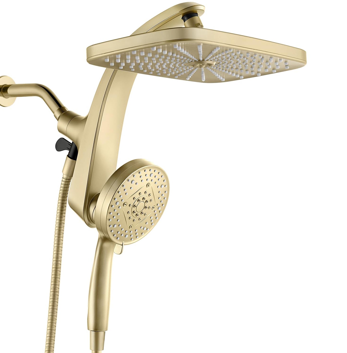 BOZYBO Rain Shower Head with Handheld: High Pressure Shower Heads with Handheld Spray Combo, 12" Rainfall Shower Head and 9 Sprays Hand Showerheads with Magnetic Docking and Power Jets, Chrome
