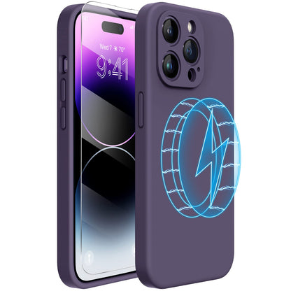 Miracase Magnetic for iPhone 17 Pro Case, Compatible with MagSafe, Integrated Silicone Camera Control Cover, 3.0mm Thicken Shockproof Drop Protection Phone Case for 17 Pro,Dark Blue