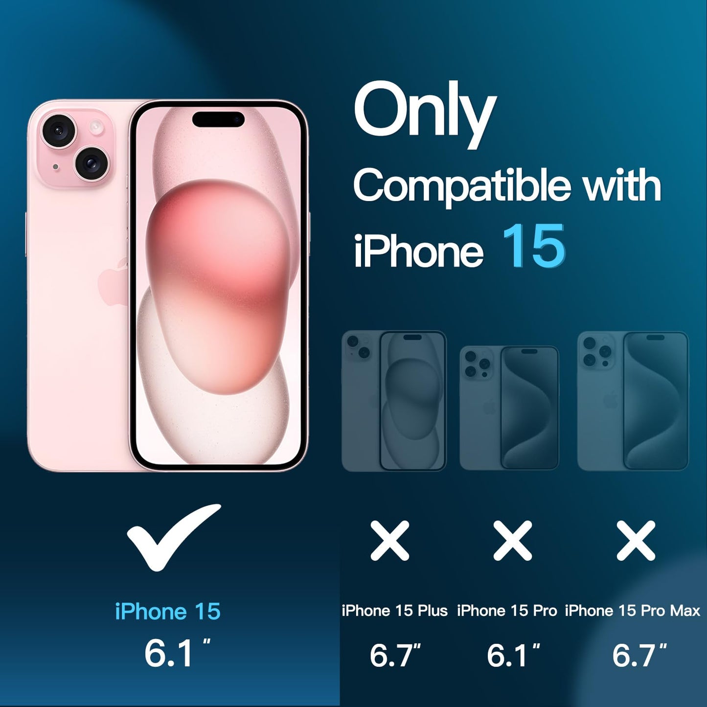 JETech Displayschutzfolie für iPhone 16 6,1 Zoll, gehärtetes Glas mit einfachem Installationstool, Case-Friendly, HD Klar, 3 Stück