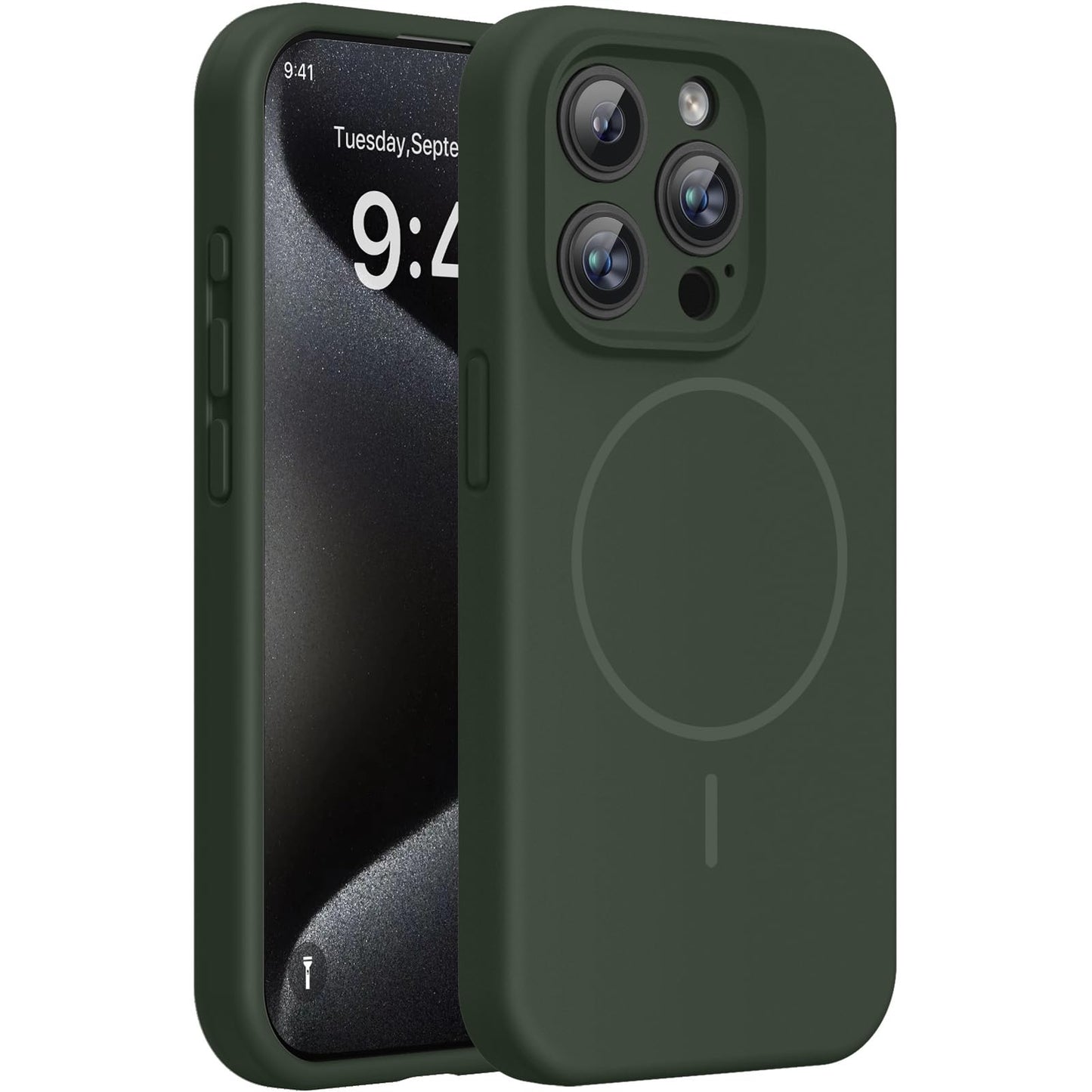 Miracase Magnetic for iPhone 17 Pro Case, Compatible with MagSafe, Integrated Silicone Camera Control Cover, 3.0mm Thicken Shockproof Drop Protection Phone Case for 17 Pro,Dark Blue