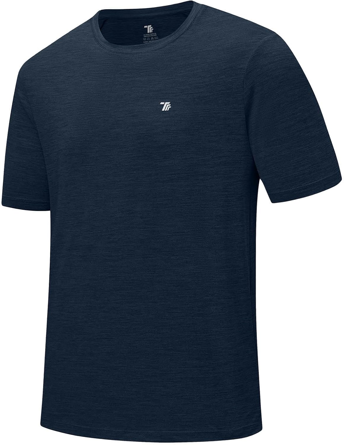 Rdruko Herren Kurzarm Trainingsshirts – Trockene Passform – Feuchtigkeitstransportierend – Für Laufen, Fitnessstudio, aktiven Sport