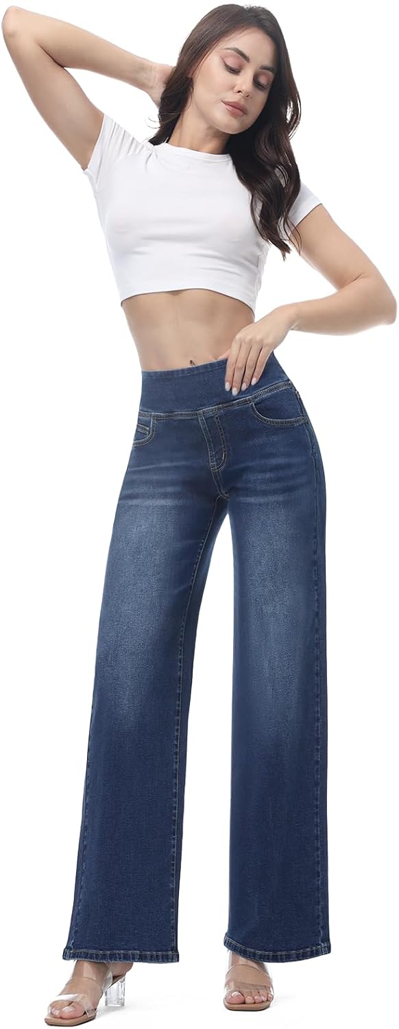 Pull on Wide Leg Jeans for Women