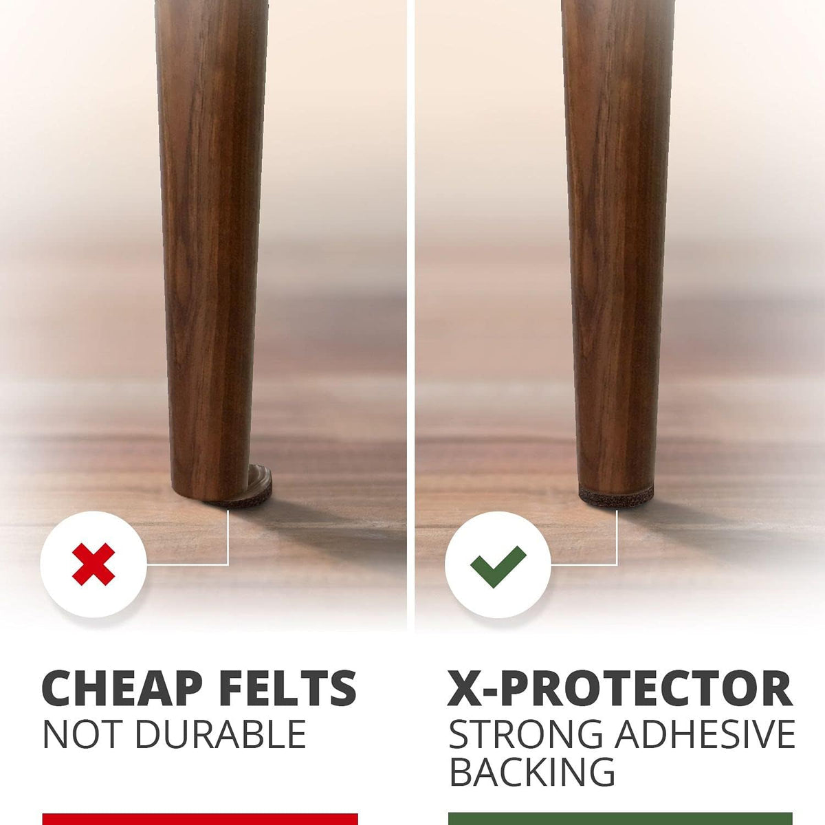 Felt Pads X-PROTECTOR - Giant 235 Pack Premium Furniture Pads. Huge Quantity Felt Furniture Pads Wood Floor Protectors for Furniture Feet – Best Hardwood Floor Protectors. Protect Your Wood Floors!