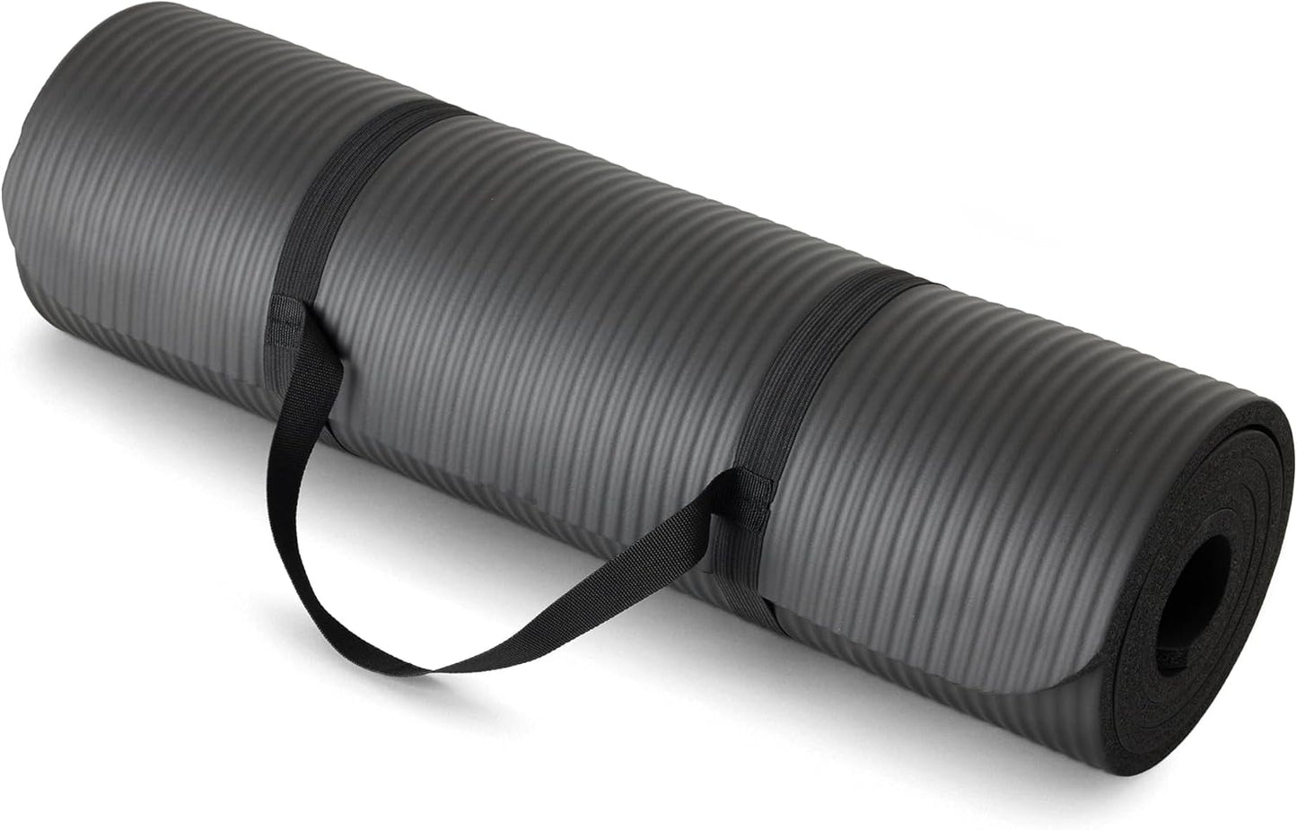 Amazon Basics Thick Exercise Yoga Mat with Carrying Strap