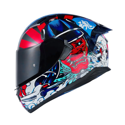 HAX Obsidian Full Face Dual Visor Adult Motorcycle Helmet for Motorbike Street Bike with Pinlock Ready DOT Approved Matte Black Gold L