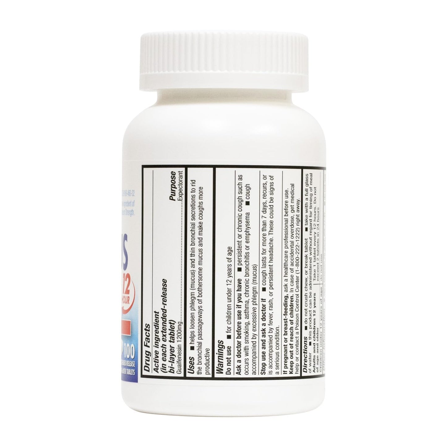 HealthA2Z® Mucus Relief | Guaifenesin 1200 mg | 100 Tablets | 12 Hour | Expectorant | Relieves Chest Congestion | Thins and Loosens Mucus (100 Tablets) (Pack of 2)