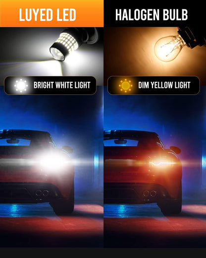 LUYED 3157 LED-Birnen Rückfahrlicht Xenon-Weiß 1800 Lumen Super Hell 78 SMD 3056 3156 3057 4157 LED-Birnen, Verwendet für Rückfahrlichter, Bremslichter, Rücklichter, Blinker, 2er-Pack