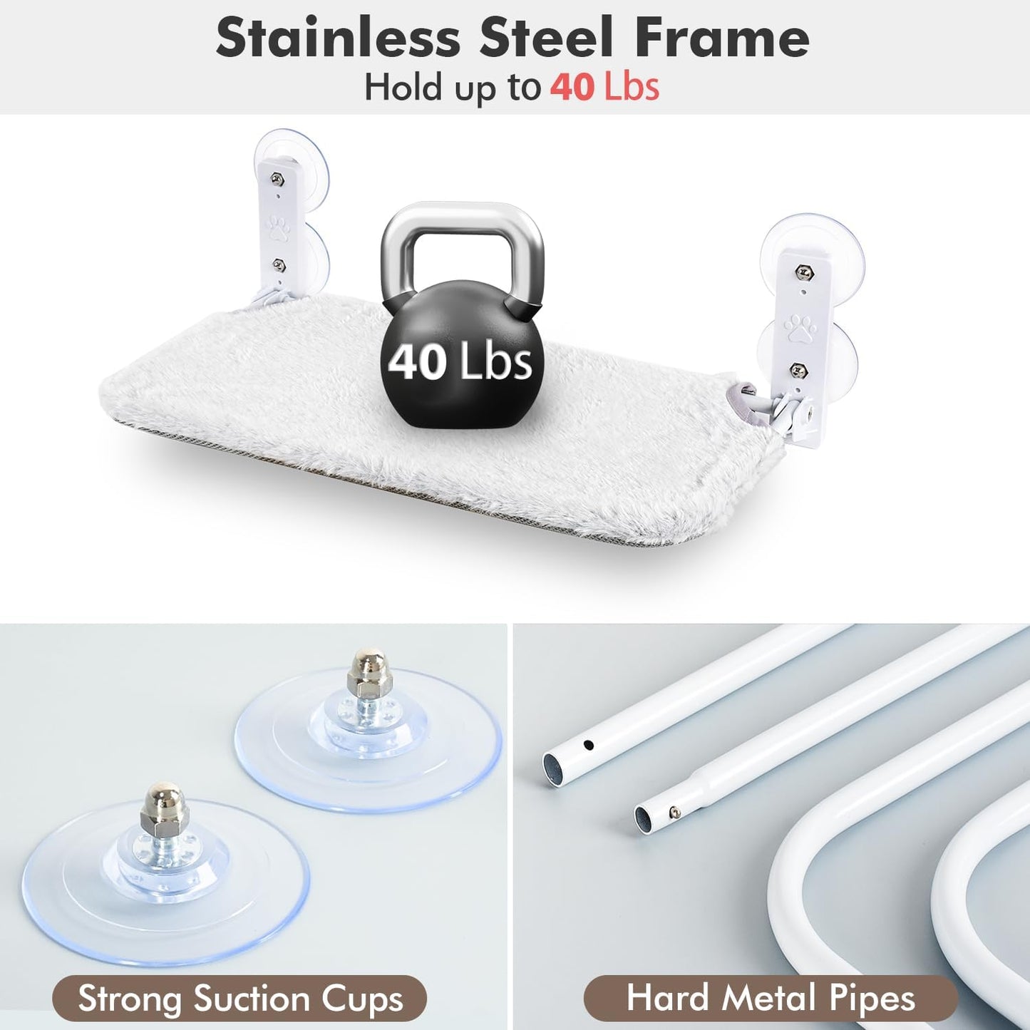 Elevate Your Cat's Comfort with the AMOSIJOY Cordless Cat Window Perch