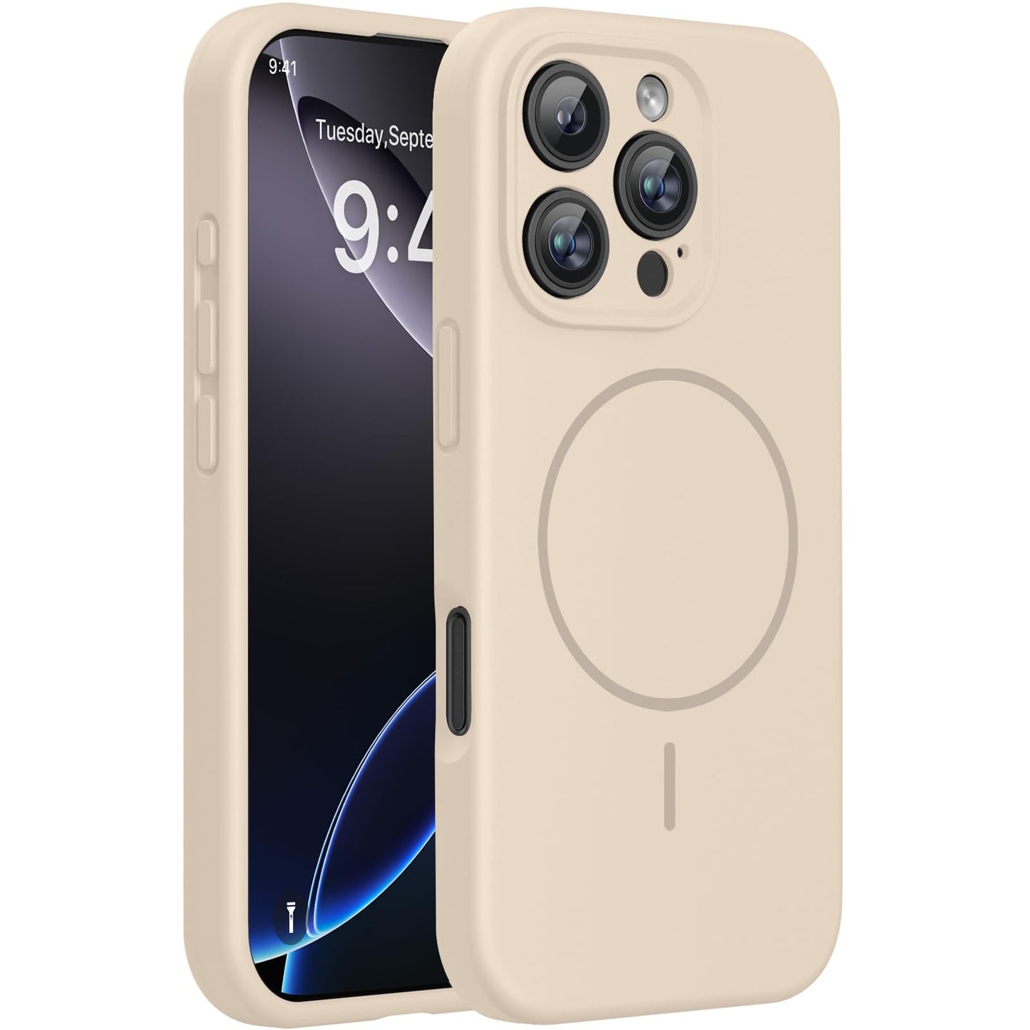 Miracase Magnetic for iPhone 17 Pro Case, Compatible with MagSafe, Integrated Silicone Camera Control Cover, 3.0mm Thicken Shockproof Drop Protection Phone Case for 17 Pro,Dark Blue