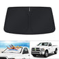 KUST Windshield Sun Shade for 2017-2026 Tesla Model Y/Model 3 Sunshade Accessories (Fit 2025-2026 Model Y Juniper / 2024 Model 3 Highland) Upgraded Foldable Sunshade, Blocks UV Rays Keep Car Cool