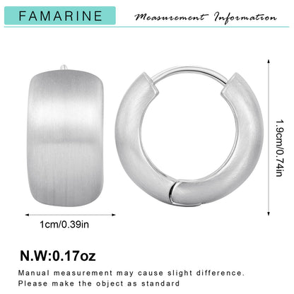FAMARINE Gold Chunky Creolen für Damen, 0,8 Zoll Gold Creolen Huggie Ohrringe für Herren
