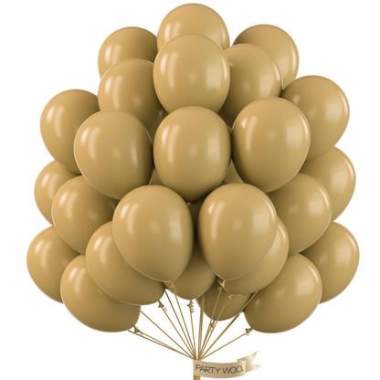 PartyWoo Gold Balloons 50pcs 12 Inch Gold Latex Helium Balloons for Birthday Wedding Anniversary Baby Shower Graduation Bachelorette Retirement Engagement Tea Casino Disco Party Decorations Gold-G101