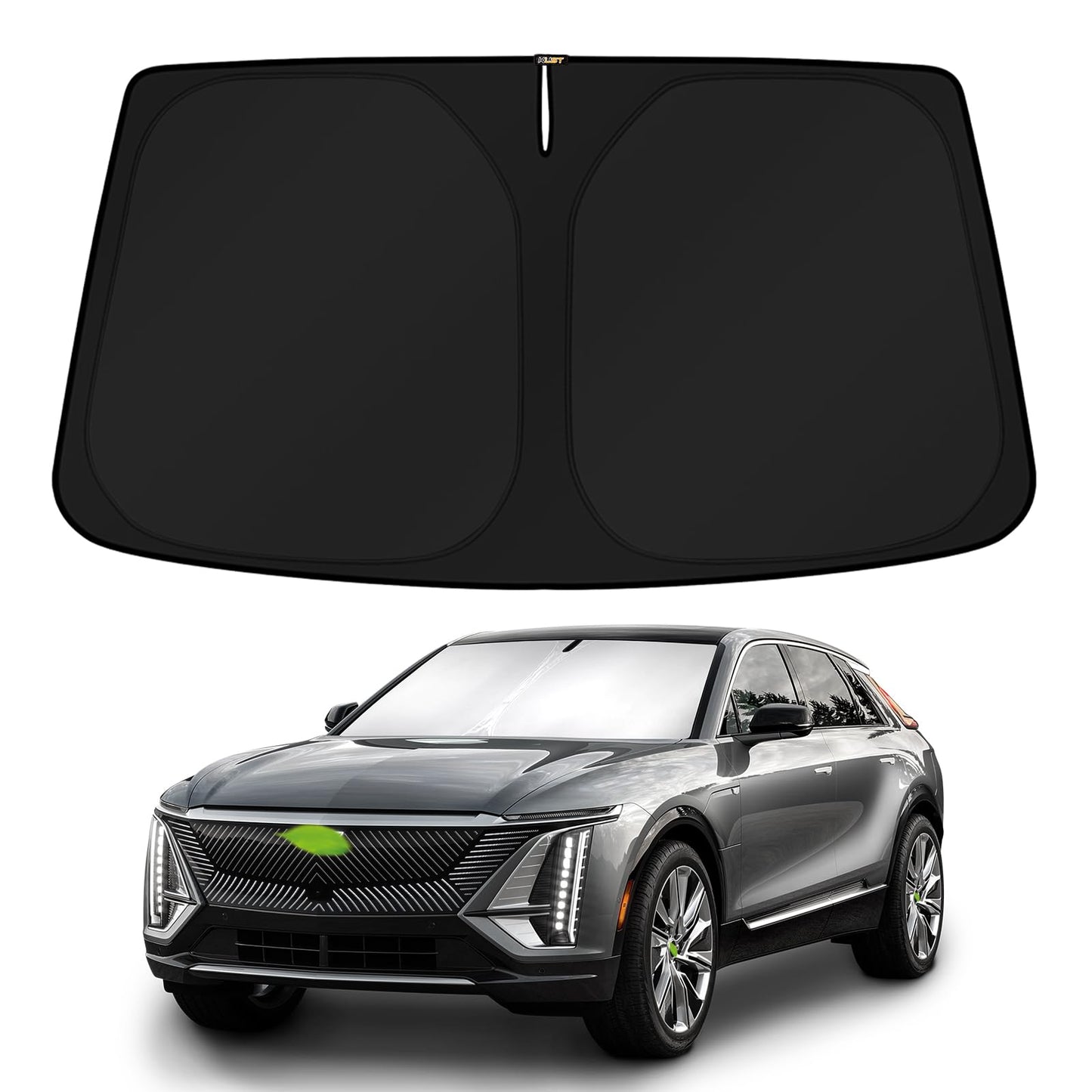 KUST Windshield Sun Shade for 2017-2026 Tesla Model Y/Model 3 Sunshade Accessories (Fit 2025-2026 Model Y Juniper / 2024 Model 3 Highland) Upgraded Foldable Sunshade, Blocks UV Rays Keep Car Cool