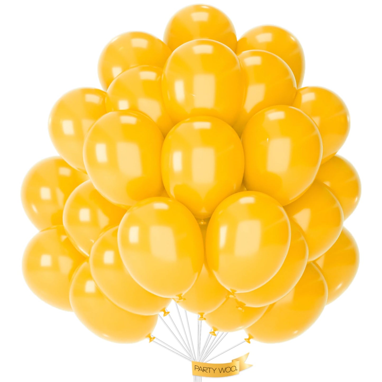 PartyWoo Gold Balloons 50pcs 12 Inch Gold Latex Helium Balloons for Birthday Wedding Anniversary Baby Shower Graduation Bachelorette Retirement Engagement Tea Casino Disco Party Decorations Gold-G101