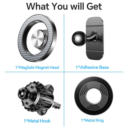 Kaistyle for Magsafe Car Mount【Strong Magnets】Magnetic Phone Holder for Car Phone Holder Mount Dash Mounted Holders Phone Holders for Your Car Accessories for Women Men for iPhone 17 Pro Max 16 15 14