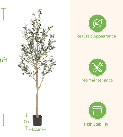 Elevate Your Space with a Lifelike Artificial Olive Tree