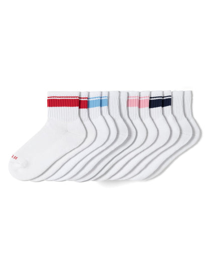 Hue Damen Mini-Crew-Socken, 6er-Pack, Weiß, Einheitsgröße