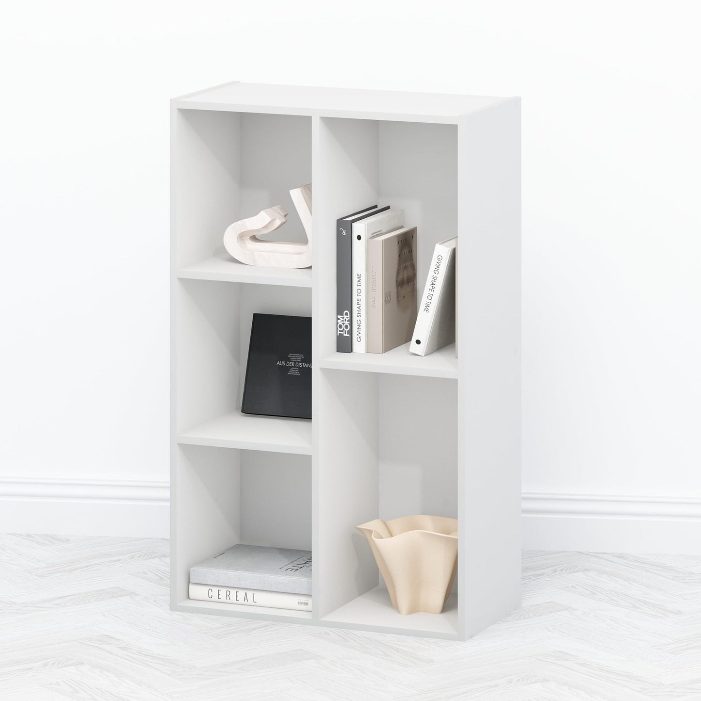 Furinno TOMI TV Stand, 5-Cube Entertainment Center with Open Shelf, Reversible TV Console, for Living Room, Bedroom, Home Office, Green