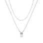 Tewiky Dainty 14k Gold Plated/Silver Cubic Zirconia Necklaces for Women, Simple CZ Jewelry Necklaces Trendy Gifts