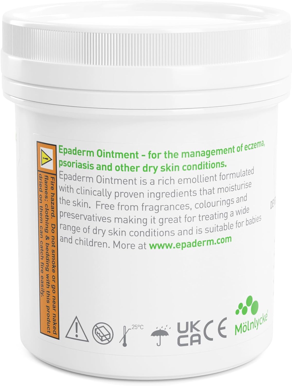 Epaderm Ointment for Eczema, Psoriasis and Dry Skin 1kg tub | 3-in-1 emollient formulated with clinically proven ingredients | Free from fragrance, colour, steroids, sodium lauryl sulphate (SLS) | Suitable for all ages, including babies