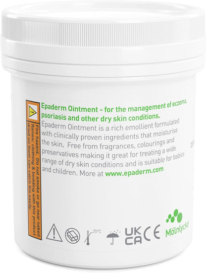 Epaderm Ointment for Eczema, Psoriasis and Dry Skin 1kg tub | 3-in-1 emollient formulated with clinically proven ingredients | Free from fragrance, colour, steroids, sodium lauryl sulphate (SLS) | Suitable for all ages, including babies