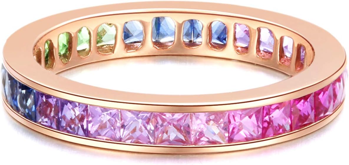 Aienid 18Ct Yellow Gold Engagement Rings Diamond 2.18Ct Blue Sapphire Grooved Diamond Engagement Ring for Her