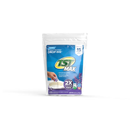 Camco TST MAX RV Toilet Treatment Drop-INs - Control Unwanted Odors & Break Down Waste and Tissue - Safe Septic Tank Treatment - Orange Scent, 30-Pack (41183)
