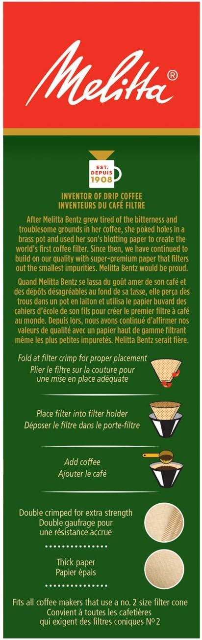 Melitta 625000 Bambus Super Premium Kaffeefilter, Grün