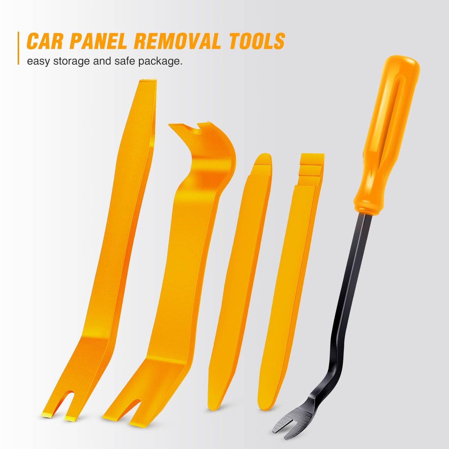GOOACC 5PCS Auto Trim Removal Tool Kit No-Scratch Pry Tool Kit for Car Door Clip Panel & Audio Dashboard Dismantle -5PCS