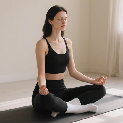 BONANGEL Pilates Socken mit Noppen für Damen, 3 Paar rutschfeste Yoga Ballett Barre Krankenhaus Sport Socken für Damen