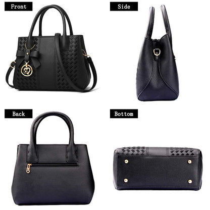 Jeniulet Geldbörsen und Handtaschen für Damen Mode Damen PU-Leder Top-Griff Satchel Schulter Tragetaschen Dunkelgrau 10.2" x 3.9" x 7.9"