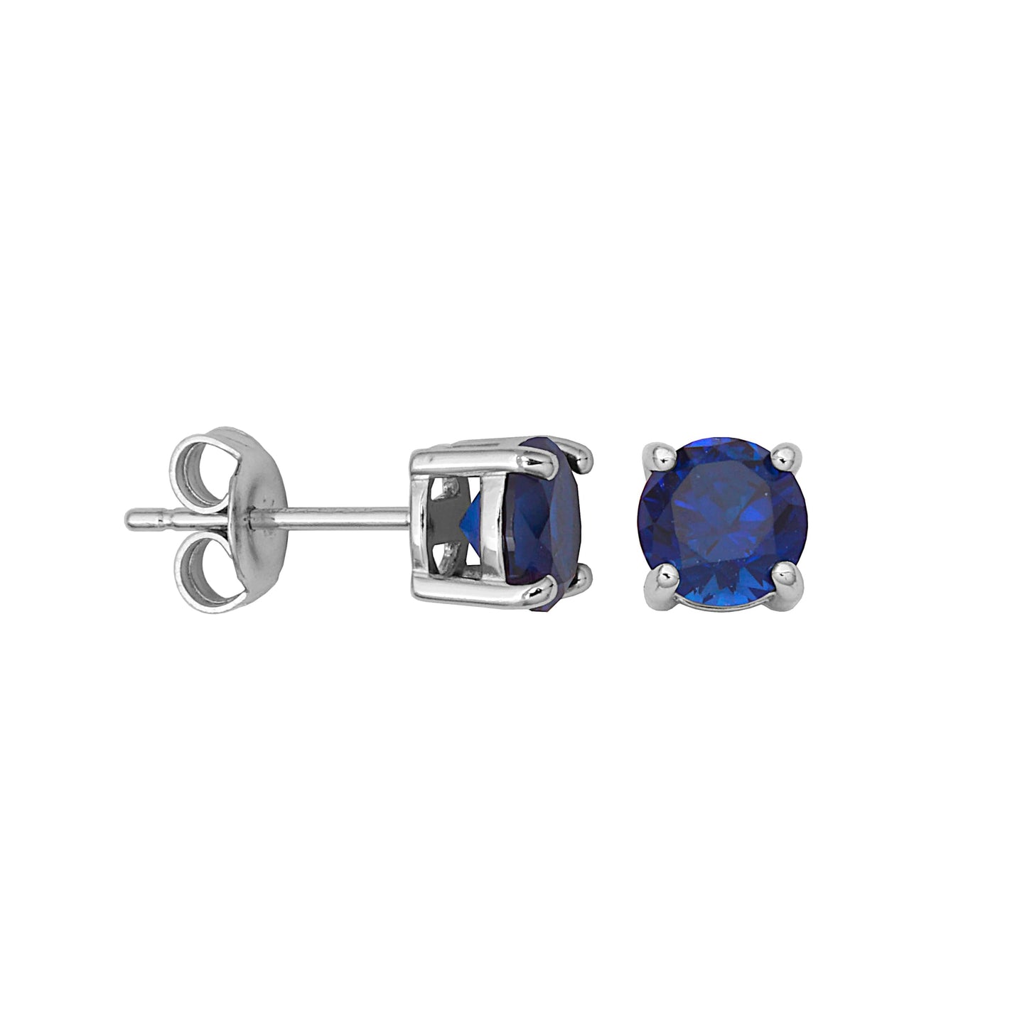 Amazon Essentials Sterling Silver Round Birthstone Stud Earrings